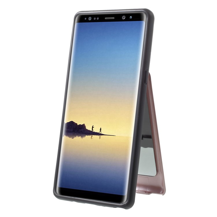 ROAR KOREA PC + TPU Protective Mirror Casing with Kickstand for Samsung Galaxy Note 8 SM-N950 - Rose Gold-2