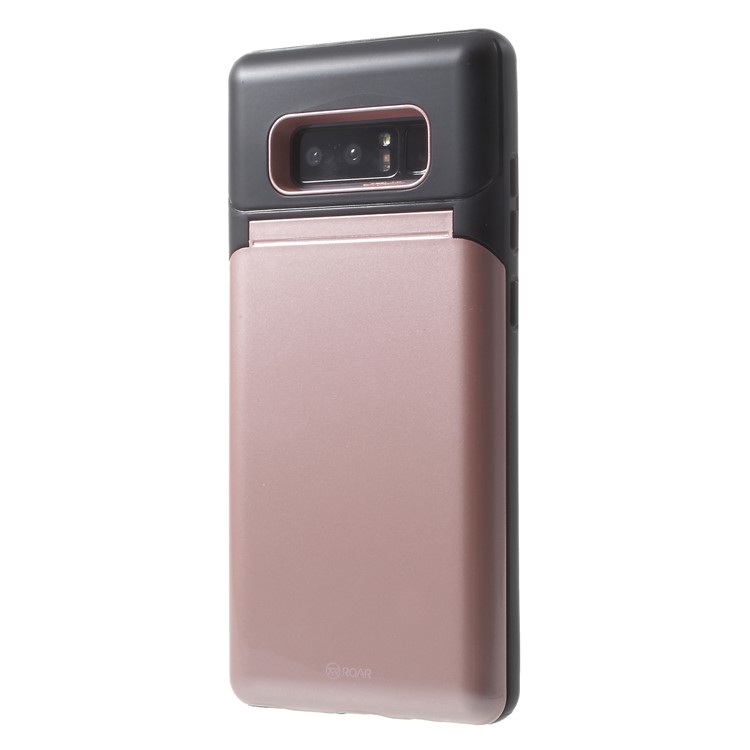 ROAR KOREA PC + TPU Protective Mirror Casing with Kickstand for Samsung Galaxy Note 8 SM-N950 - Rose Gold-3
