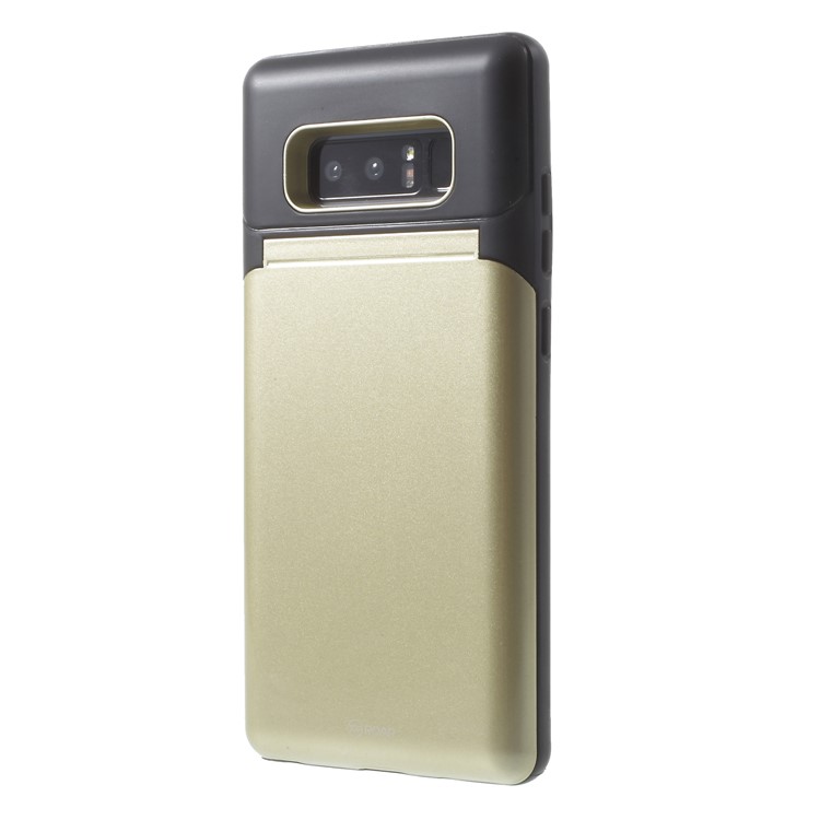 ROAR KOREA PC + TPU Protective Mirror Mobile Phone Case with Kickstand for Samsung Galaxy Note 8 SM-N950 - Gold-3