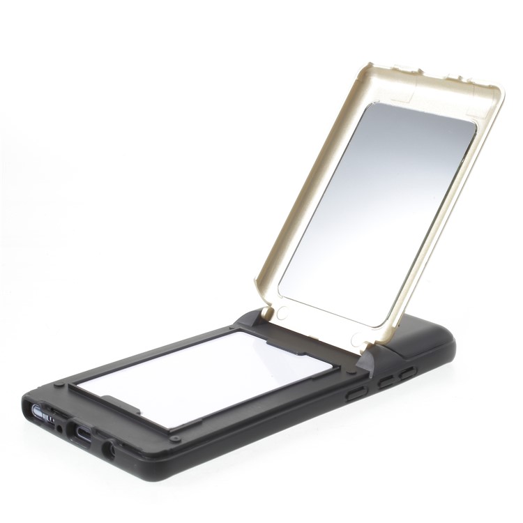 ROAR KOREA PC + TPU Protective Mirror Mobile Phone Case with Kickstand for Samsung Galaxy Note 8 SM-N950 - Gold-5