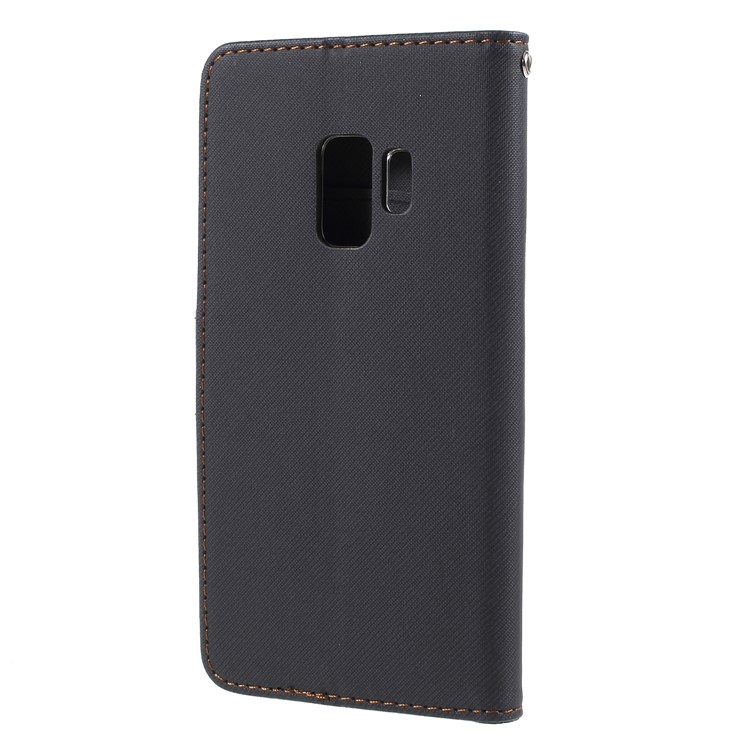 ROAR KOREA Twill Grain Wallet Leather Stand Case for Samsung Galaxy S9 G960 - Black-2