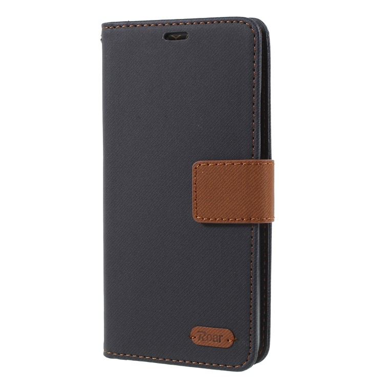 ROAR KOREA Twill Grain Wallet Leather Stand Case for Samsung Galaxy S9 G960 - Black-3