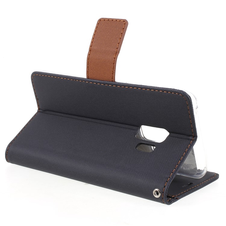 ROAR KOREA Twill Grain Wallet Leather Stand Case for Samsung Galaxy S9 G960 - Black-5