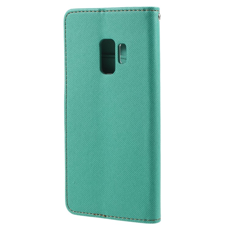 ROAR KOREA Twill Grain Wallet Stand Leather Case Phone Accessory for Samsung Galaxy S9 - Green-2