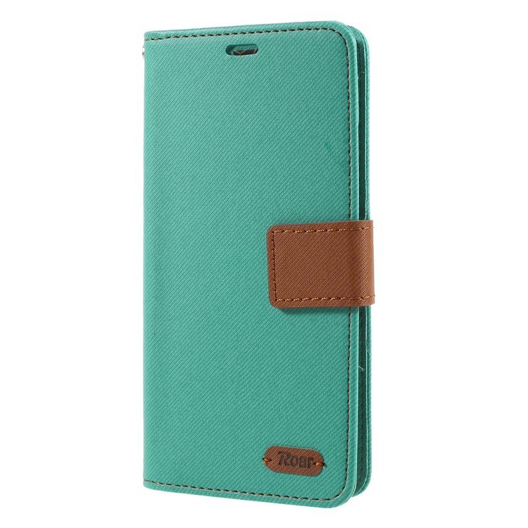 ROAR KOREA Twill Grain Wallet Stand Leather Case Phone Accessory for Samsung Galaxy S9 - Green-3