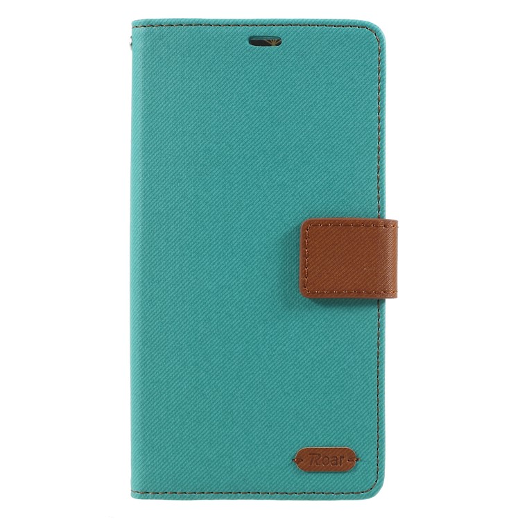 ROAR KOREA Twill Grain Wallet Leather Mobile Cover Accessory for Samsung Galaxy S9 Plus - Green-1