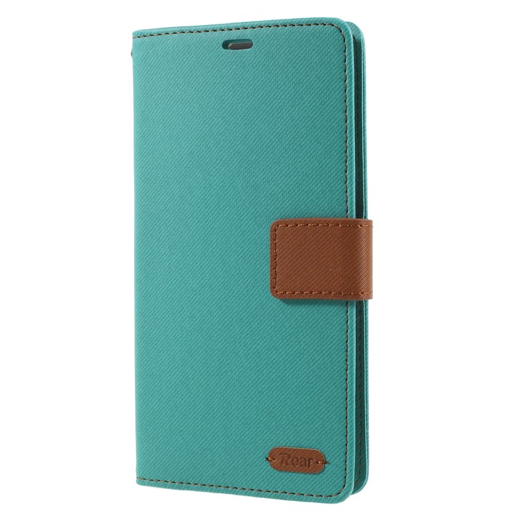 ROAR KOREA Twill Grain Wallet Leather Mobile Cover Accessory for Samsung Galaxy S9 Plus - Green-3