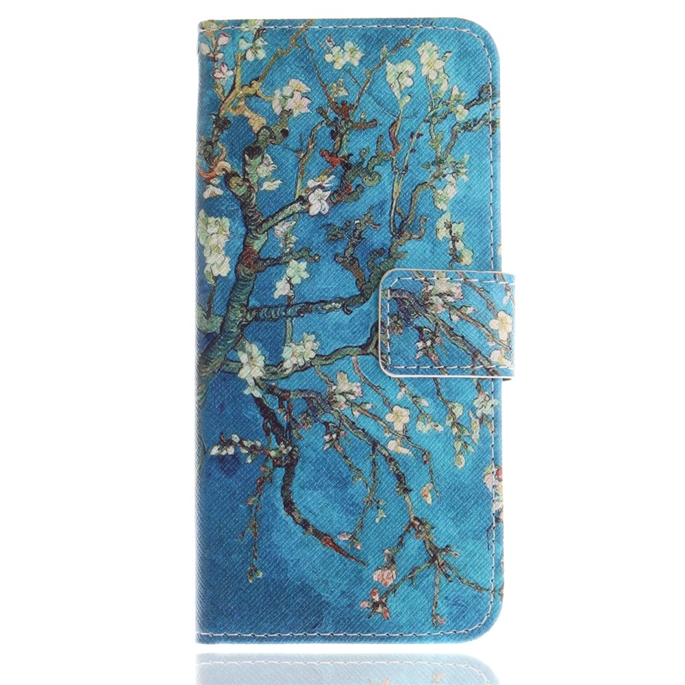 Patterned PU Leather Wallet Stand Protective Mobile Phone Cover for Samsung Galaxy S9 - Wintersweet-2
