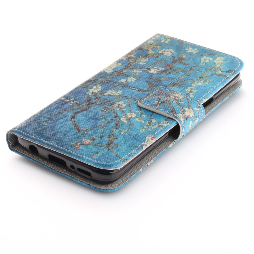 Patterned PU Leather Wallet Stand Protective Mobile Phone Cover for Samsung Galaxy S9 - Wintersweet-6