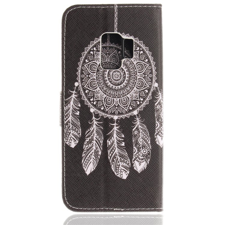 Patterned PU Leather Wallet Stand Protective Mobile Phone Casing for Samsung Galaxy S9 - Dream Catcher-3