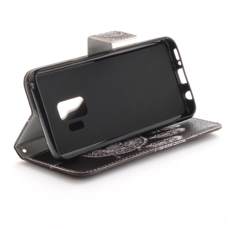 Patterned PU Leather Wallet Stand Protective Mobile Phone Casing for Samsung Galaxy S9 - Dream Catcher-4