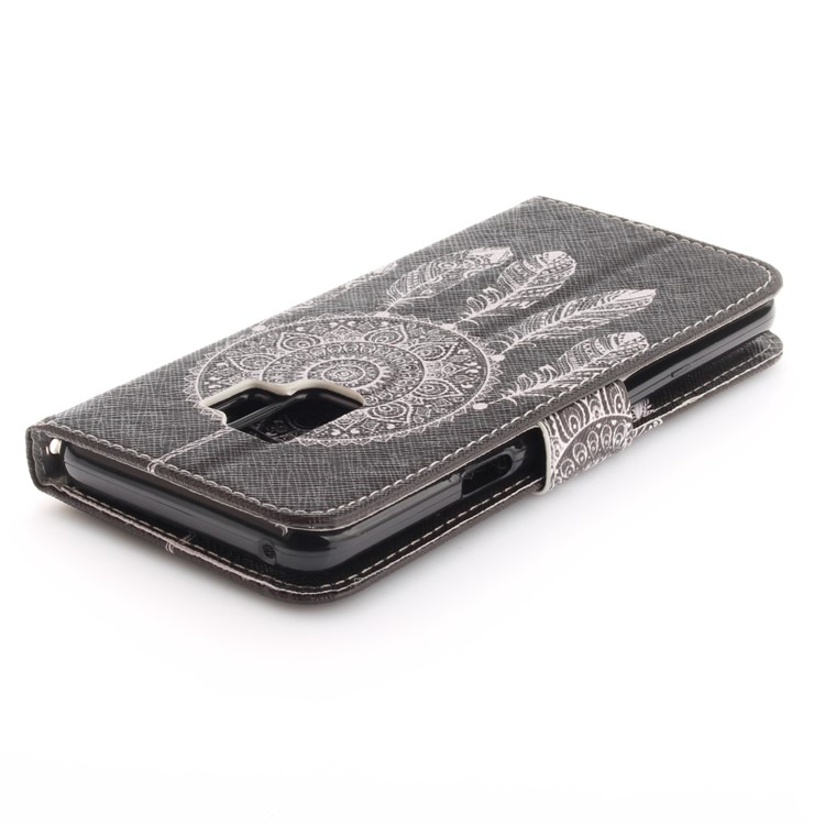 Patterned PU Leather Wallet Stand Protective Mobile Phone Casing for Samsung Galaxy S9 - Dream Catcher-7