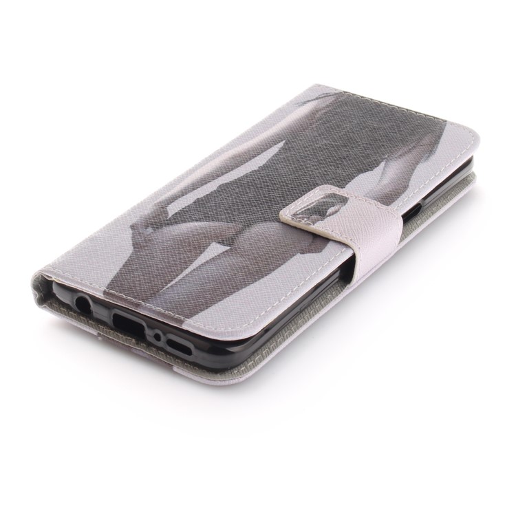 Patterned PU Leather Wallet Stand Protective Cell Phone Shell for Samsung Galaxy S9 G960 - Hot Girl-6