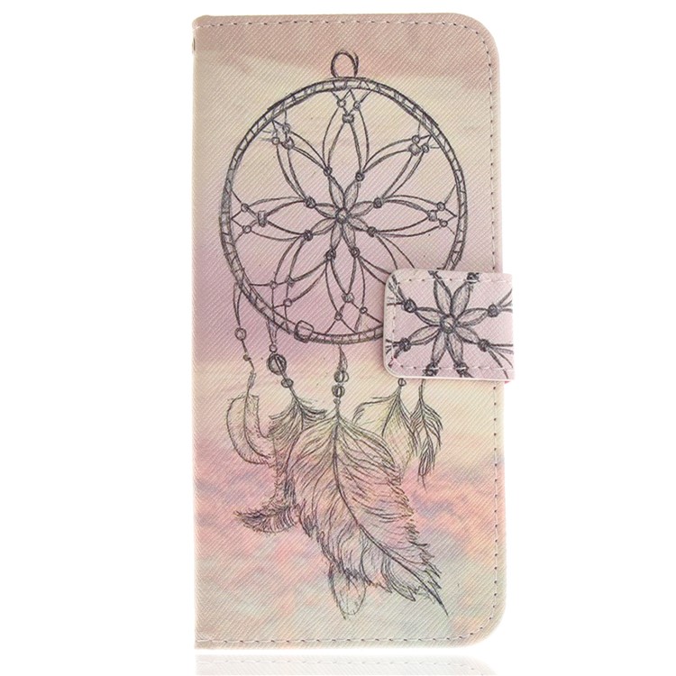 Patterned PU Leather Wallet Stand Protective Cell Phone Casing for Samsung Galaxy S9 - Dream Catcher in Sky-2