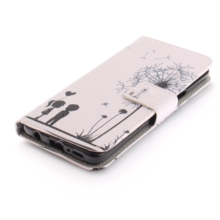 Patterned PU Leather Wallet Stand Protective Shell for Samsung Galaxy S9 G960 - Dandelion-4