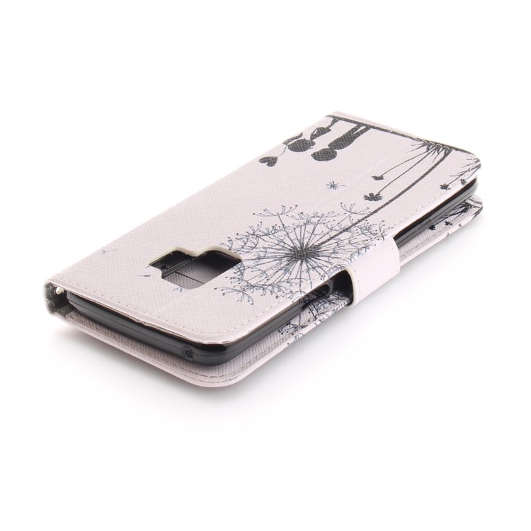 Patterned PU Leather Wallet Stand Protective Shell for Samsung Galaxy S9 G960 - Dandelion-5