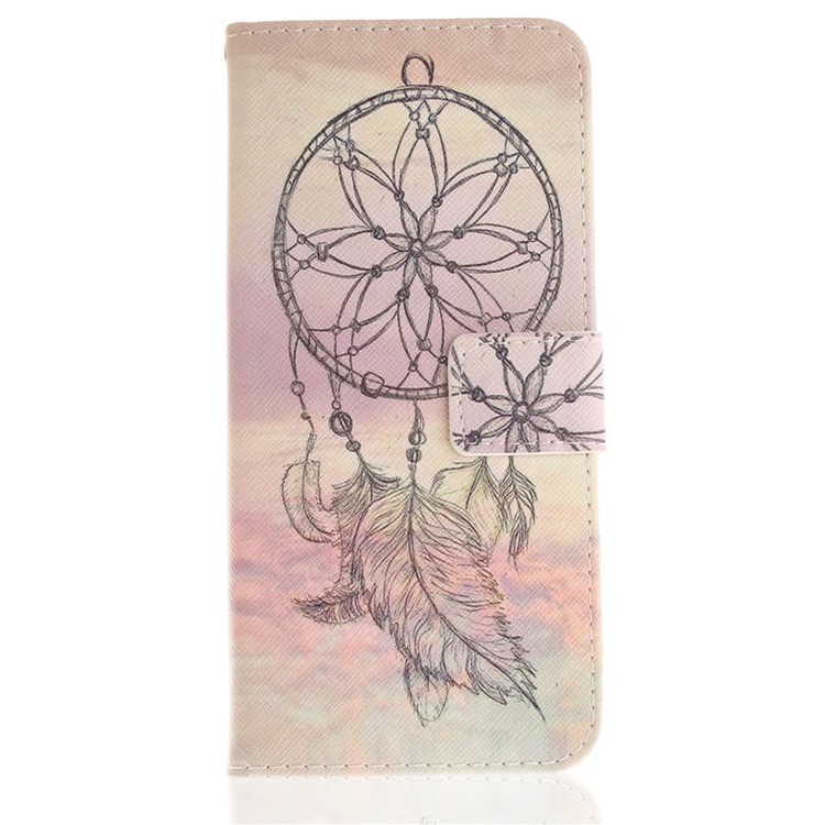Patterned PU Leather Wallet Stand Protective Mobile Phone Case for Samsung Galaxy S9+ G965 - Dream Catcher in Sky-2
