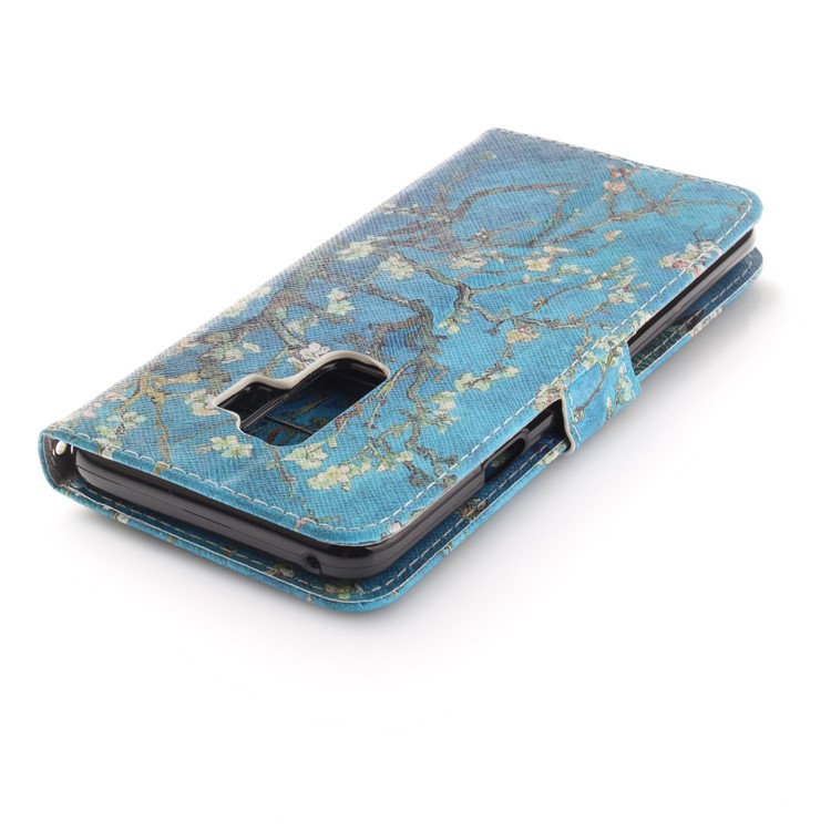 Patterned PU Leather Wallet Stand Protective Mobile Phone Casing for Samsung Galaxy S9+ G965 - Wintersweet-5