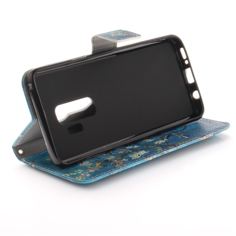 Patterned PU Leather Wallet Stand Protective Mobile Phone Casing for Samsung Galaxy S9+ G965 - Wintersweet-6