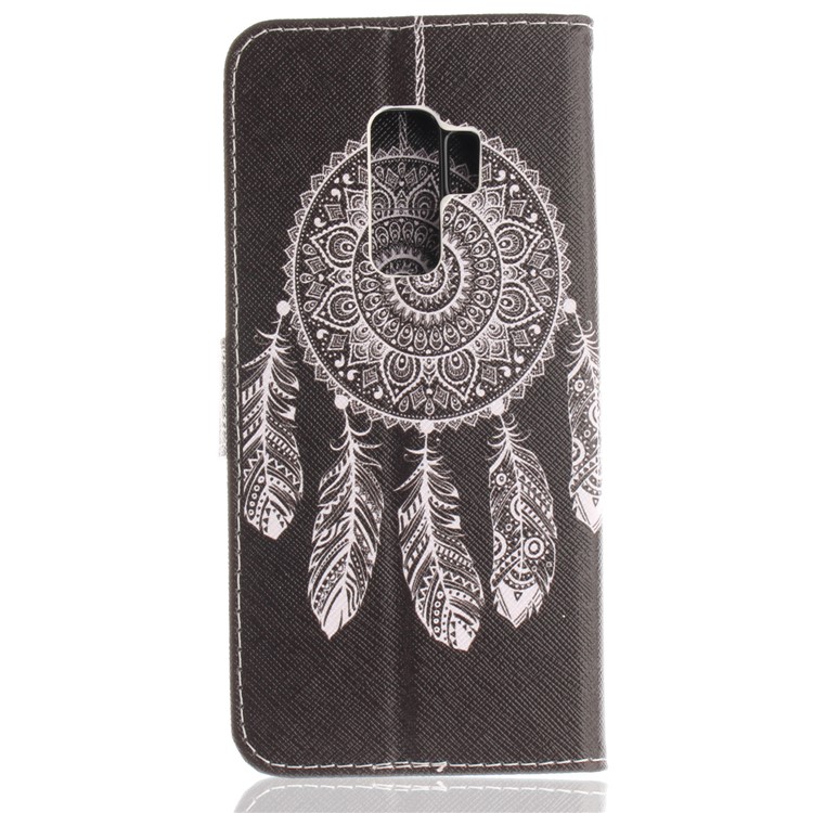 Patterned PU Leather Wallet Stand Protective Cell Phone Cover for Samsung Galaxy S9+ G965 - Dream Catcher-3