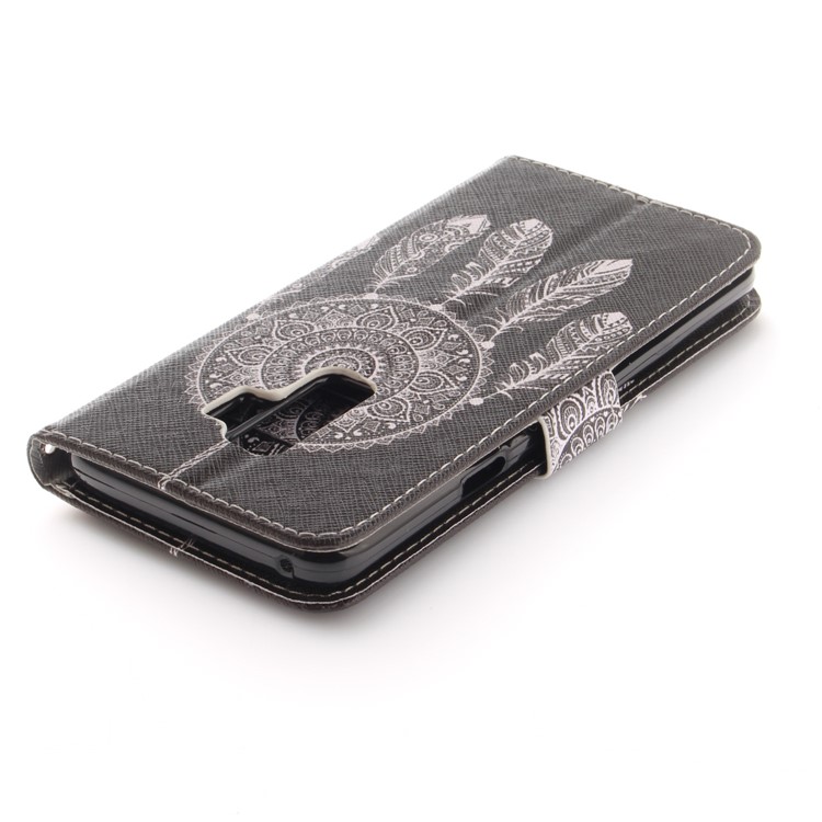 Patterned PU Leather Wallet Stand Protective Cell Phone Cover for Samsung Galaxy S9+ G965 - Dream Catcher-5