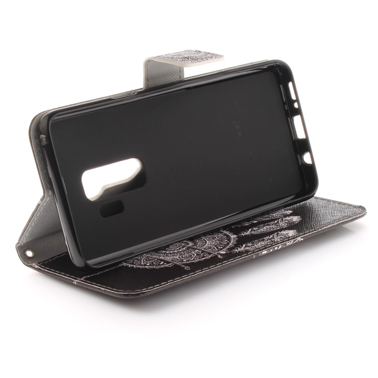 Patterned PU Leather Wallet Stand Protective Cell Phone Cover for Samsung Galaxy S9+ G965 - Dream Catcher-6