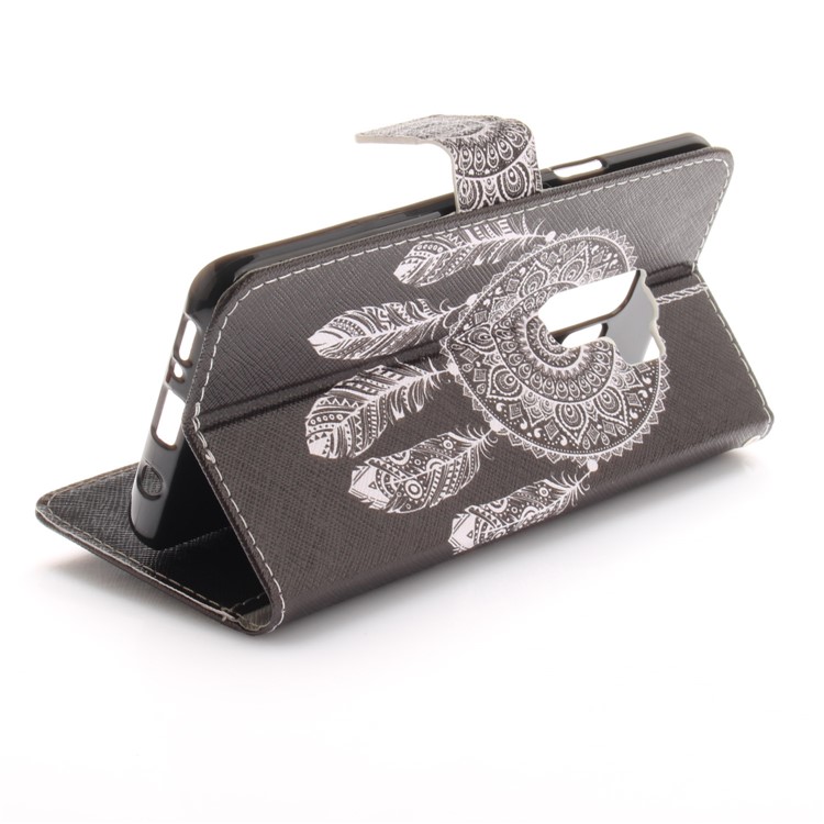 Patterned PU Leather Wallet Stand Protective Cell Phone Cover for Samsung Galaxy S9+ G965 - Dream Catcher-7