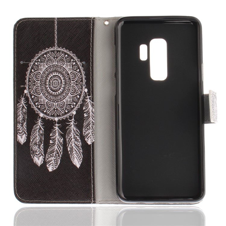 Patterned PU Leather Wallet Stand Protective Cell Phone Cover for Samsung Galaxy S9+ G965 - Dream Catcher-9