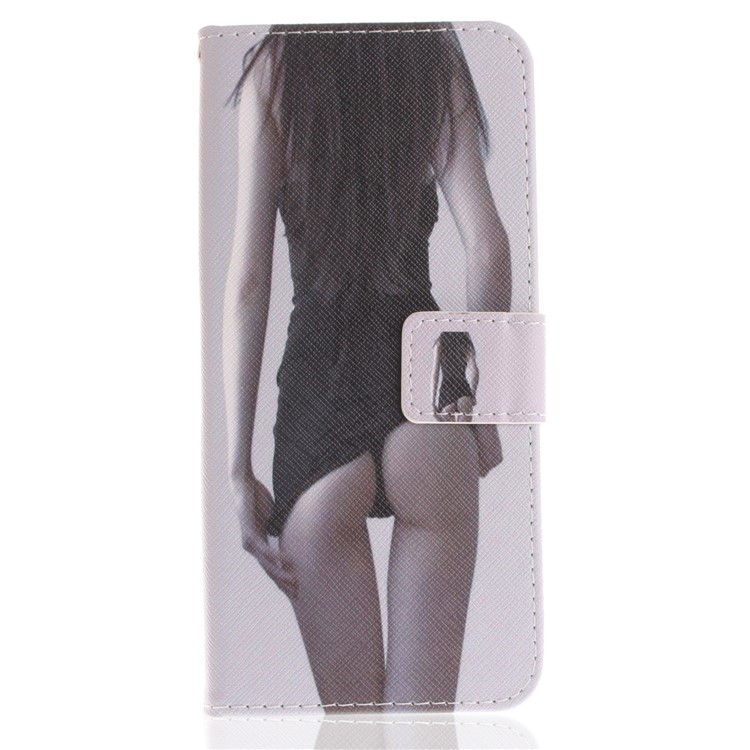 Patterned PU Leather Wallet Stand Protective Cell Phone Case for Samsung Galaxy S9+ G965 - Hot Girl-2