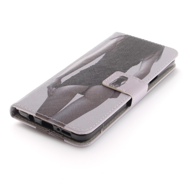 Patterned PU Leather Wallet Stand Protective Cell Phone Case for Samsung Galaxy S9+ G965 - Hot Girl-4