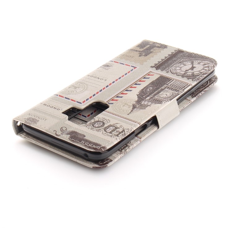 Patterned PU Leather Wallet Stand Protective Phone Shell for Samsung Galaxy S9+ G965 - London Elements-5