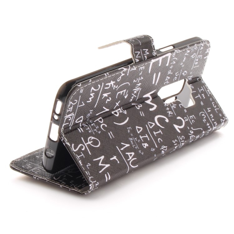 Patterned PU Leather Wallet Stand Protective Shell for Samsung Galaxy S9+ G965 - Formula-7