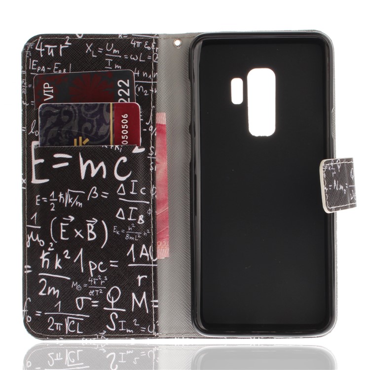 Patterned PU Leather Wallet Stand Protective Shell for Samsung Galaxy S9+ G965 - Formula-8