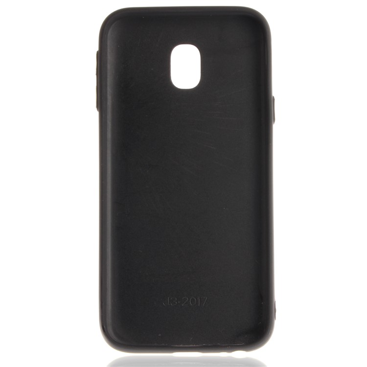 Card Holder PU Leather Coated TPU Kickstand Case for Samsung Galaxy J3 (2017) EU Version / J3 Pro (2017) - Black-8