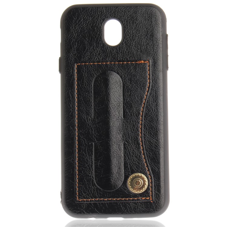 Card Holder PU Leather Coated TPU Kickstand Cases for Samsung Galaxy J5 (2017) EU Version / J5 Pro (2017) - Black-2