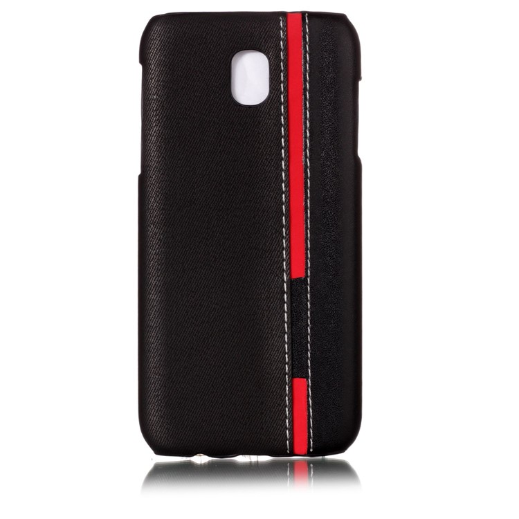 Contrast Color PU Leather Coated PC Back Case for Samsung Galaxy J5 (2017) EU Version / J5 Pro (2017) - Black-2