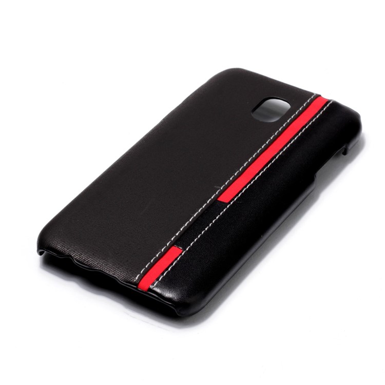 Contrast Color PU Leather Coated PC Back Case for Samsung Galaxy J5 (2017) EU Version / J5 Pro (2017) - Black-4