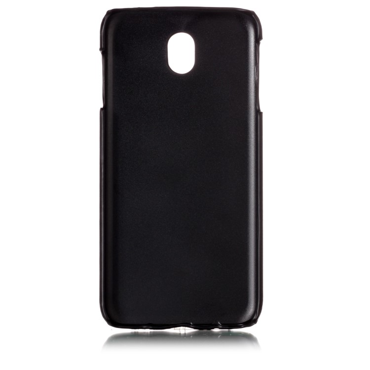 Contrast Color PU Leather Coated PC Back Casing for Samsung Galaxy J7 Pro (2017) / J7 (2017) EU Version - Black-3