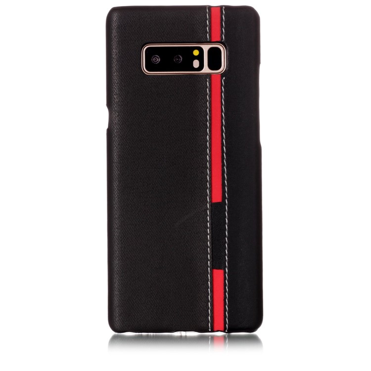 Contrast Color PU Leather Coated PC Mobile Phone Cover for Samsung Galaxy Note 8 SM-N950 - Black-2