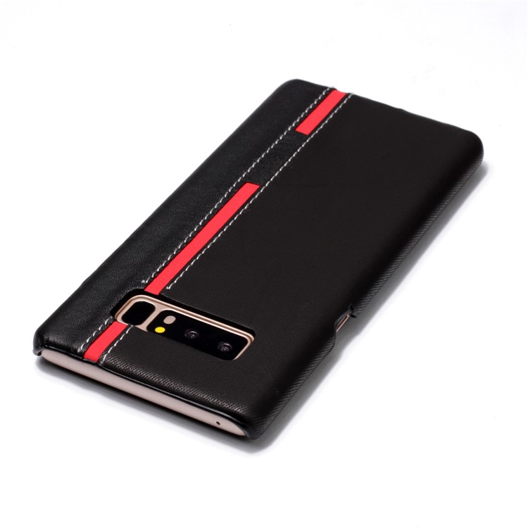 Contrast Color PU Leather Coated PC Mobile Phone Cover for Samsung Galaxy Note 8 SM-N950 - Black-5