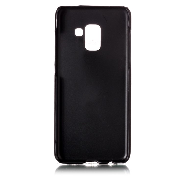 Contrast Color PU Leather Coated PC Mobile Phone Cover for Samsung Galaxy A8 (2018) - Black-3
