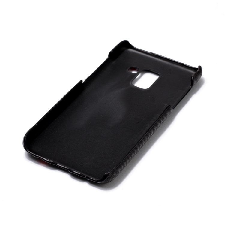 Contrast Color PU Leather Coated PC Mobile Phone Cover for Samsung Galaxy A8 (2018) - Black-6