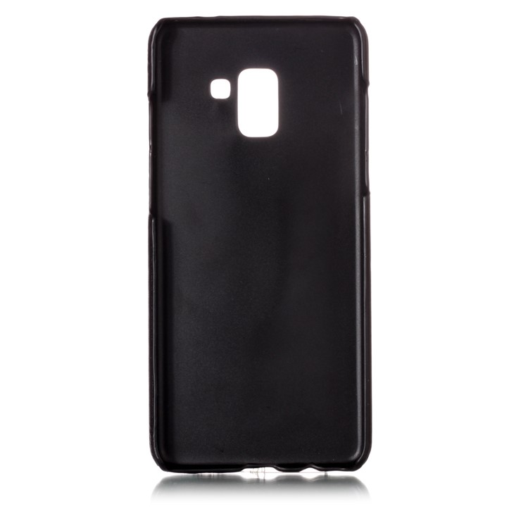 Contrast Color PU Leather Coated PC Mobile Phone Casing for Samsung Galaxy A8 Plus (2018) - Black-3