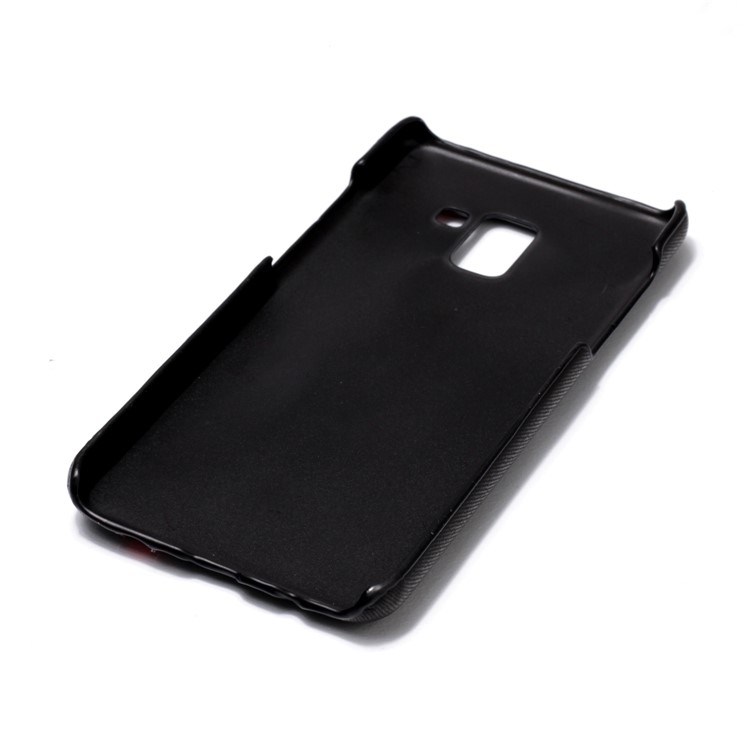 Contrast Color PU Leather Coated PC Mobile Phone Casing for Samsung Galaxy A8 Plus (2018) - Black-6