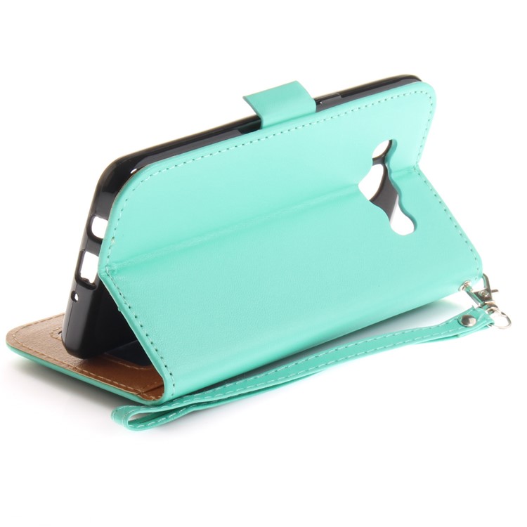 Butterfly Pattern Leather Wallet Stand Cell Phone Case for Samsung Galaxy J5 (2016) - Green-9
