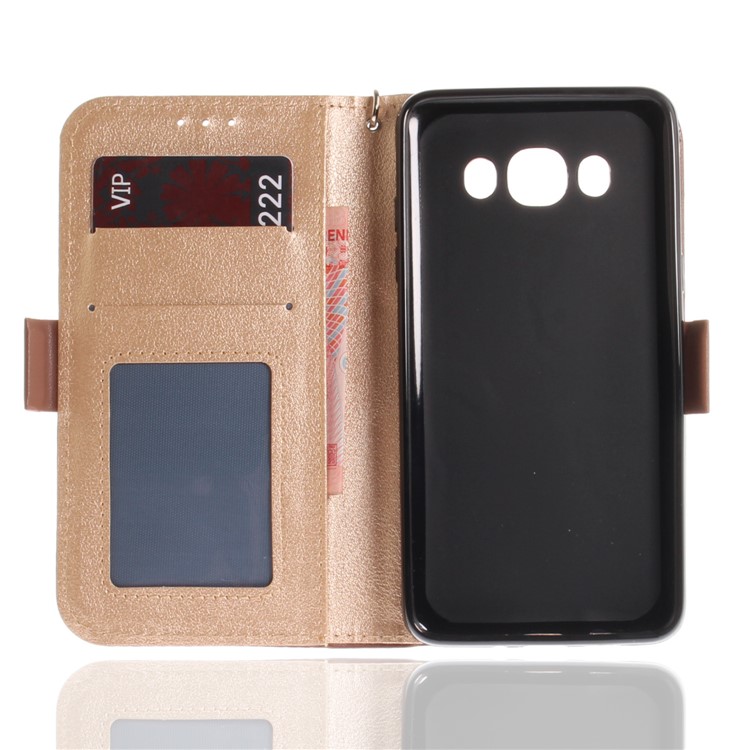 Butterfly Pattern Leather Wallet Stand Cell Phone Cover for Samsung Galaxy J5 (2016) - Brown-10