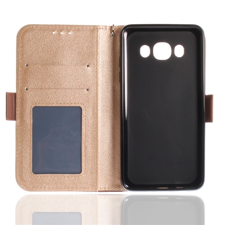 Butterfly Pattern Leather Wallet Stand Cell Phone Cover for Samsung Galaxy J5 (2016) - Brown-11