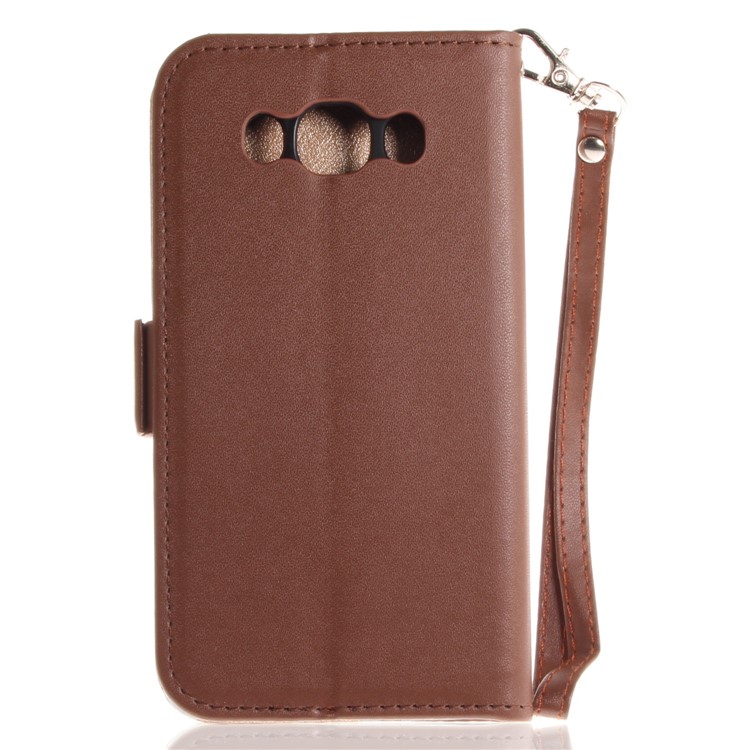 Butterfly Pattern Leather Wallet Stand Cell Phone Cover for Samsung Galaxy J5 (2016) - Brown-3