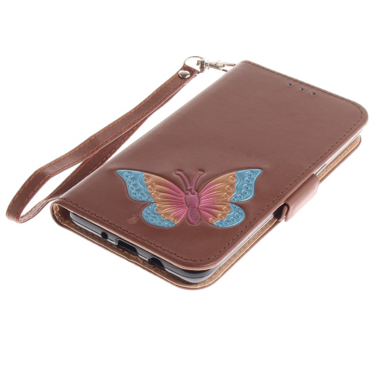 Butterfly Pattern Leather Wallet Stand Cell Phone Cover for Samsung Galaxy J5 (2016) - Brown-6