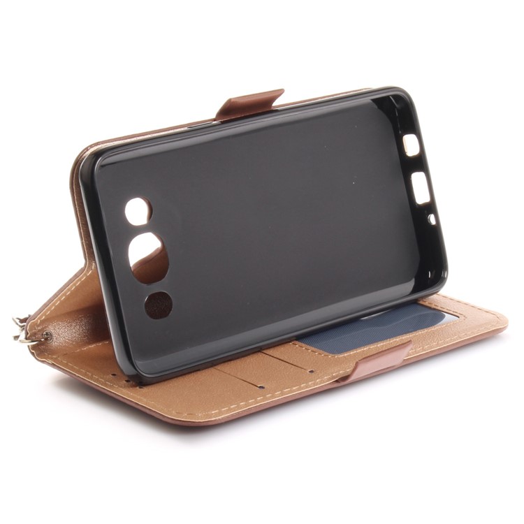 Butterfly Pattern Leather Wallet Stand Cell Phone Cover for Samsung Galaxy J5 (2016) - Brown-8